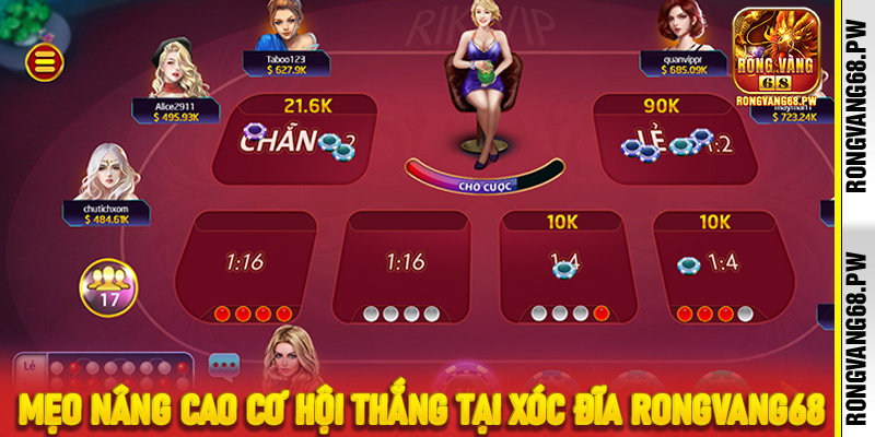 Mẹo nâng cao cơ hội thắng tại Xóc Đĩa Rongvang68